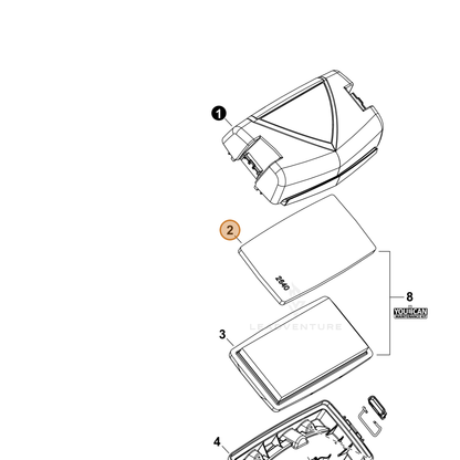 ECHO part A226002250 — IPL diagram snippet (6x zoom, amber highlight)