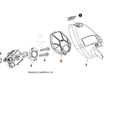 ECHO part A226002310 — IPL diagram snippet (6x zoom, amber highlight)