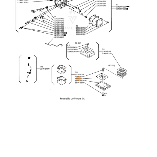 Echo part A227000020 — IPL diagram snippet (6x zoom, amber highlight)