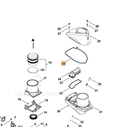 ECHO part A228000080 — IPL diagram snippet (6x zoom, amber highlight)