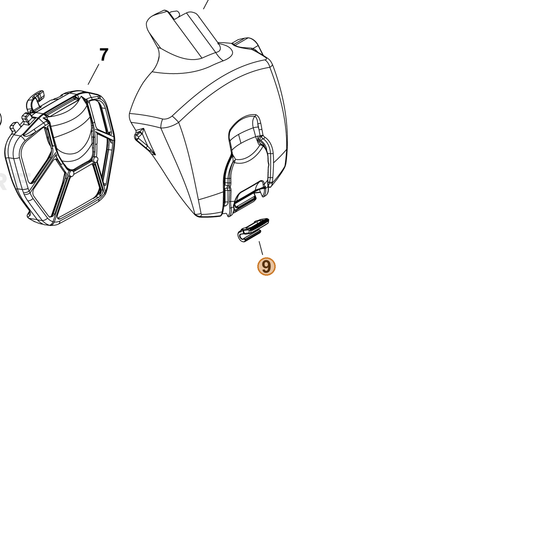 Echo part A235000420 — IPL diagram snippet (6x zoom, amber highlight)