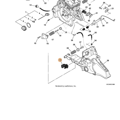 ECHO part A239000060 — IPL diagram snippet (6x zoom, amber highlight)