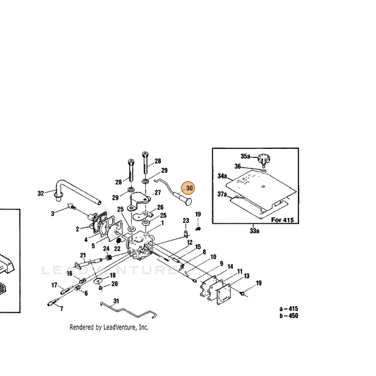 Echo part A240000050 — IPL diagram snippet (6x zoom, amber highlight)