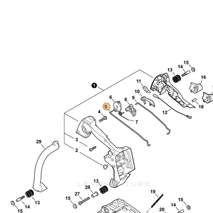 ECHO part A240000200 — IPL diagram snippet (6x zoom, amber highlight)