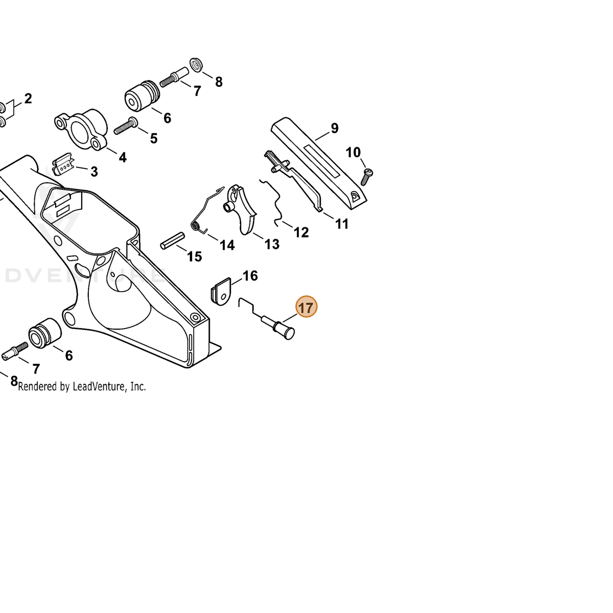 ECHO part A241000060 — IPL diagram snippet (6x zoom, amber highlight)