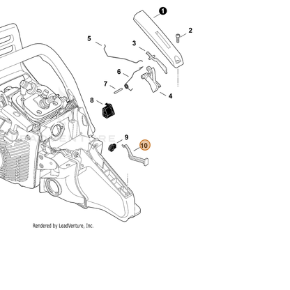 ECHO part A241000172 — IPL diagram snippet (6x zoom, amber highlight)