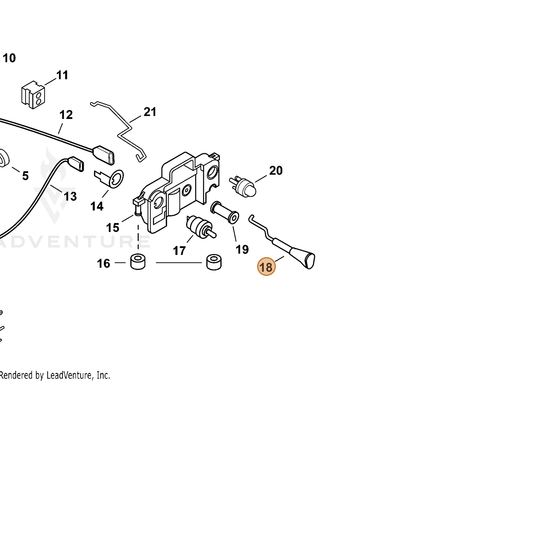 Echo part A241000200 — IPL diagram snippet (6x zoom, amber highlight)