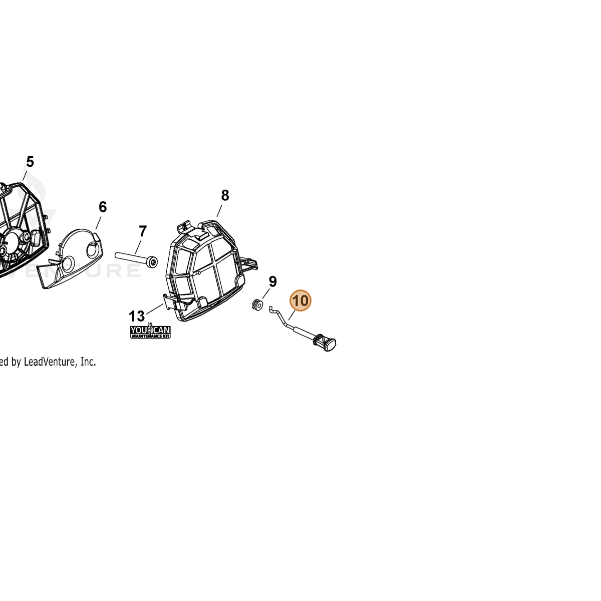 ECHO part A241000430 — IPL diagram snippet (6x zoom, amber highlight)
