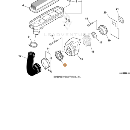 ECHO part A244000060 — IPL diagram snippet (6x zoom, amber highlight)