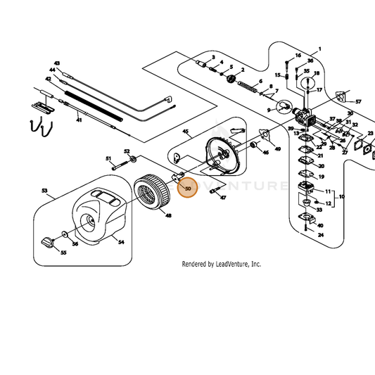 Echo part A244000181 — IPL diagram snippet (6x zoom, amber highlight)