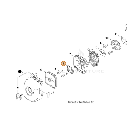 ECHO part A244000380 — IPL diagram snippet (6x zoom, amber highlight)
