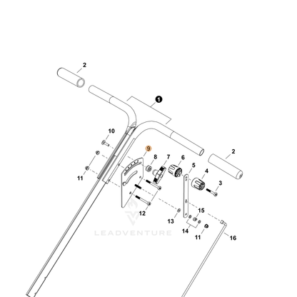 ECHO part A250000630 — IPL diagram snippet (6x zoom, amber highlight)