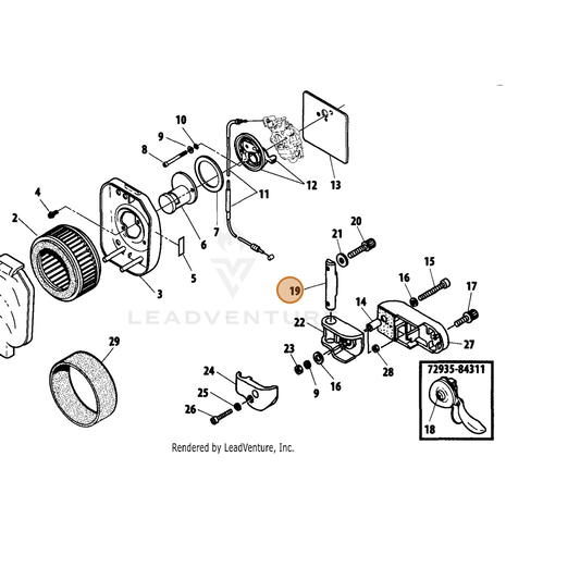 Echo part A251000010 — IPL diagram snippet (6x zoom, amber highlight)