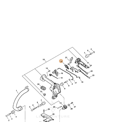 ECHO part A253000080 — IPL diagram snippet (6x zoom, amber highlight)