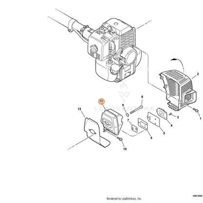 ECHO part A300000260 — IPL diagram snippet (6x zoom, amber highlight)