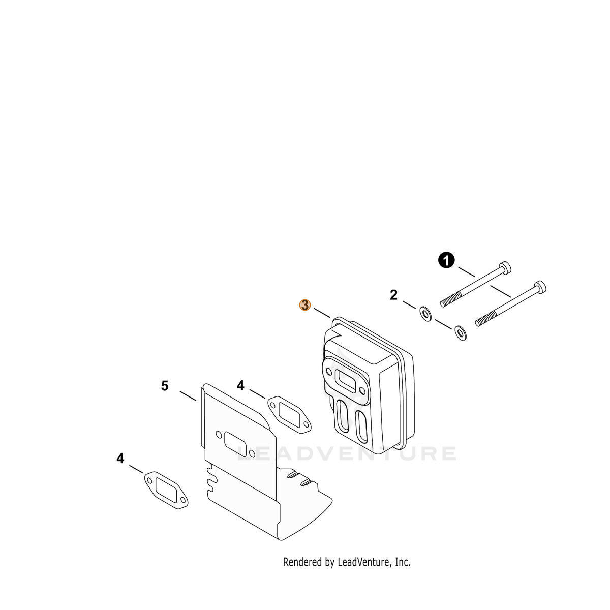 ECHO part A300000350 — IPL diagram snippet (6x zoom, amber highlight)