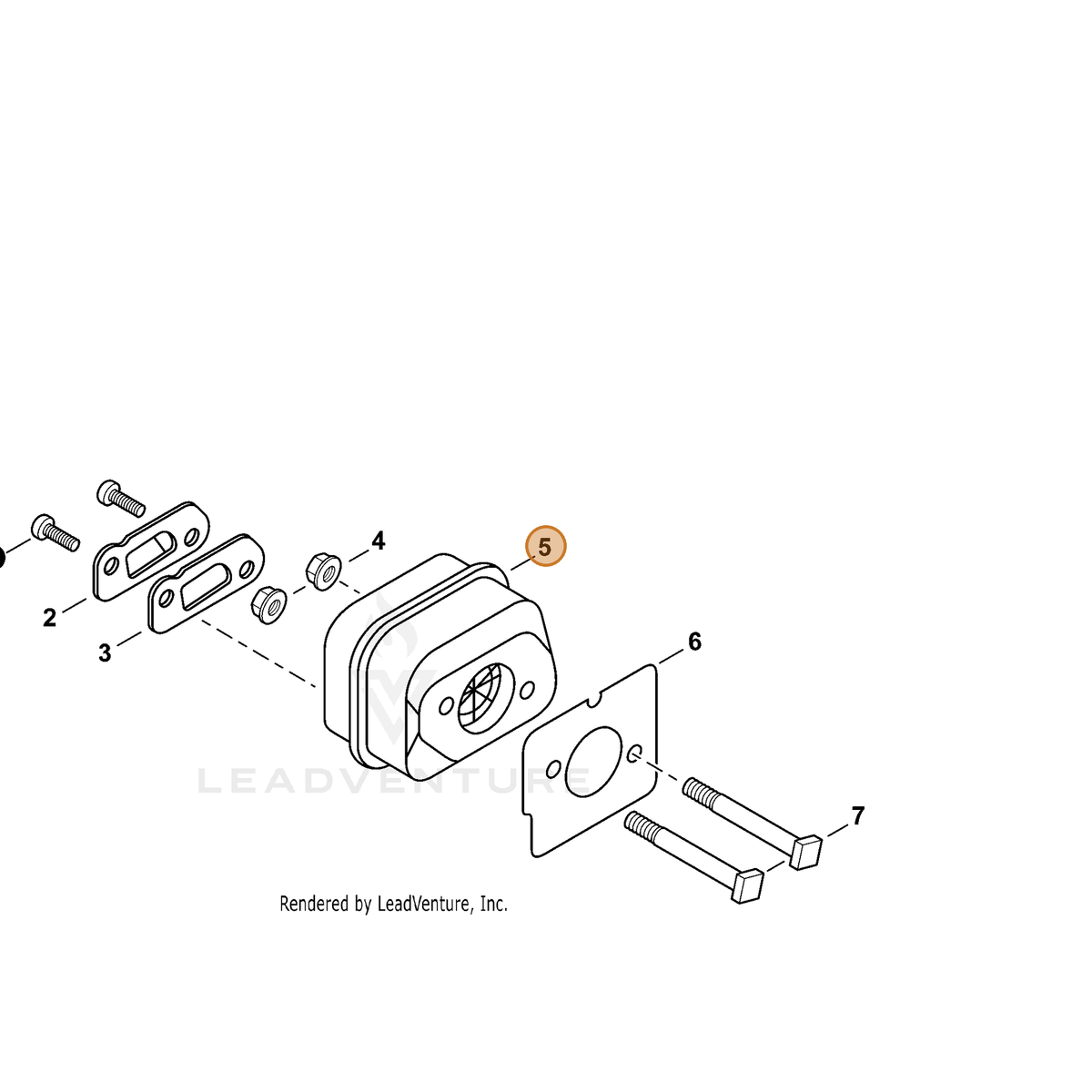 ECHO part A300000620 — IPL diagram snippet (6x zoom, amber highlight)