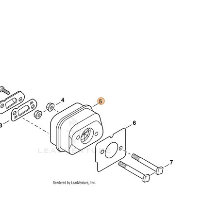 ECHO part A300000831 — IPL diagram snippet (6x zoom, amber highlight)