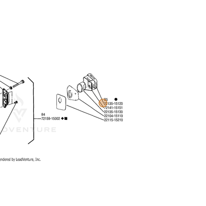 Echo part A300001370 — IPL diagram snippet (6x zoom, amber highlight)