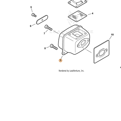 ECHO part A300001560 — IPL diagram snippet (6x zoom, amber highlight)