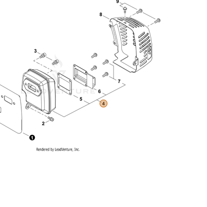 Echo part A300002060 — IPL diagram snippet (6x zoom, amber highlight)
