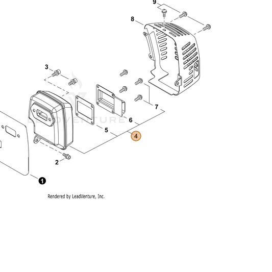 Echo part A300002060 — IPL diagram snippet (6x zoom, amber highlight)
