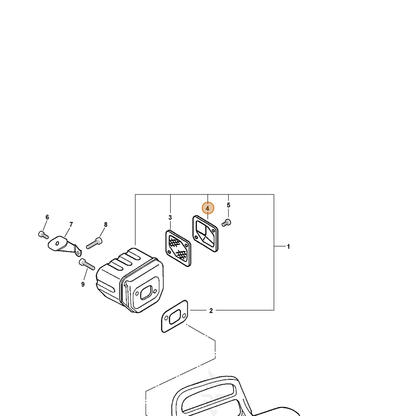 ECHO part A303000120 — IPL diagram snippet (6x zoom, amber highlight)