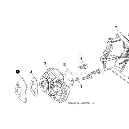 ECHO part A310000490 — IPL diagram snippet (6x zoom, amber highlight)