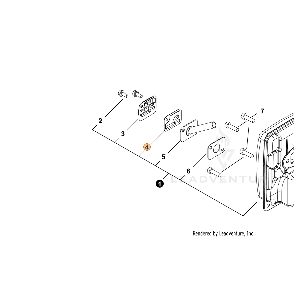 ECHO part A310000530 — IPL diagram snippet (6x zoom, amber highlight)
