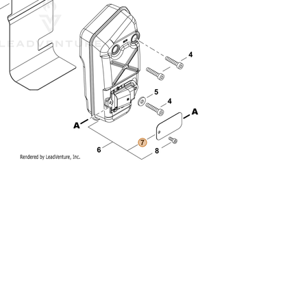 ECHO part A310000620 — IPL diagram snippet (6x zoom, amber highlight)