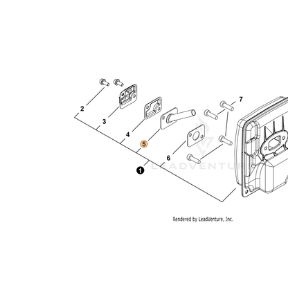 ECHO part A312000130 — IPL diagram snippet (6x zoom, amber highlight)
