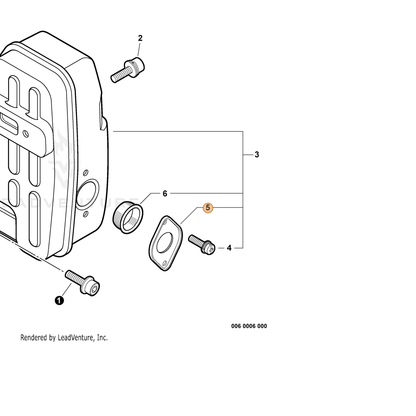 ECHO part A313000311 — IPL diagram snippet (6x zoom, amber highlight)
