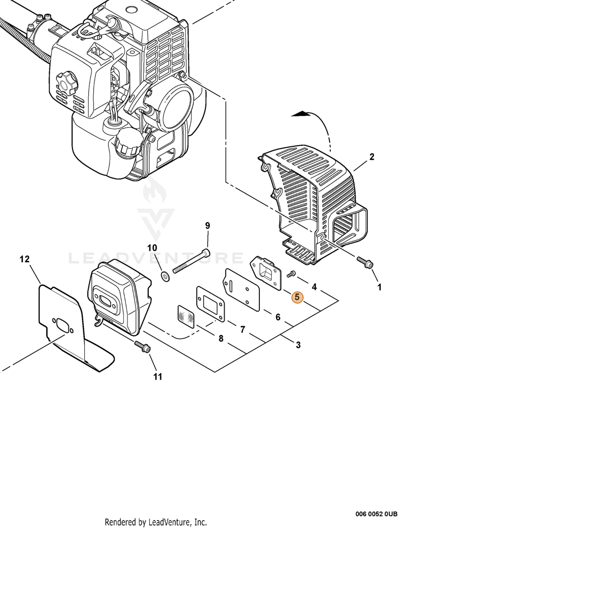 ECHO part A313000470 — IPL diagram snippet (6x zoom, amber highlight)