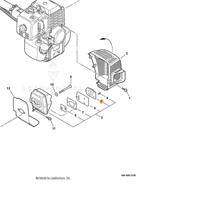 ECHO part A313000470 — IPL diagram snippet (6x zoom, amber highlight)