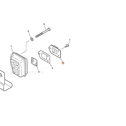 ECHO part A313000690 — IPL diagram snippet (6x zoom, amber highlight)