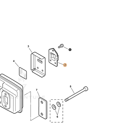 ECHO part A313000700 — IPL diagram snippet (6x zoom, amber highlight)
