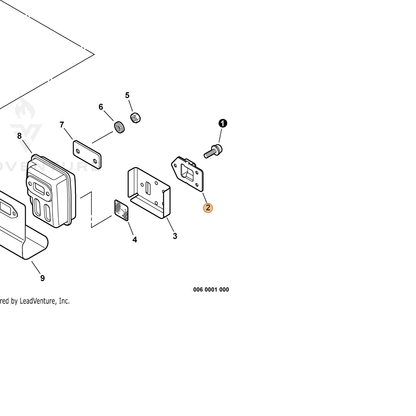 ECHO part A313000830 — IPL diagram snippet (6x zoom, amber highlight)