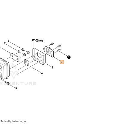 ECHO part A313000860 — IPL diagram snippet (6x zoom, amber highlight)