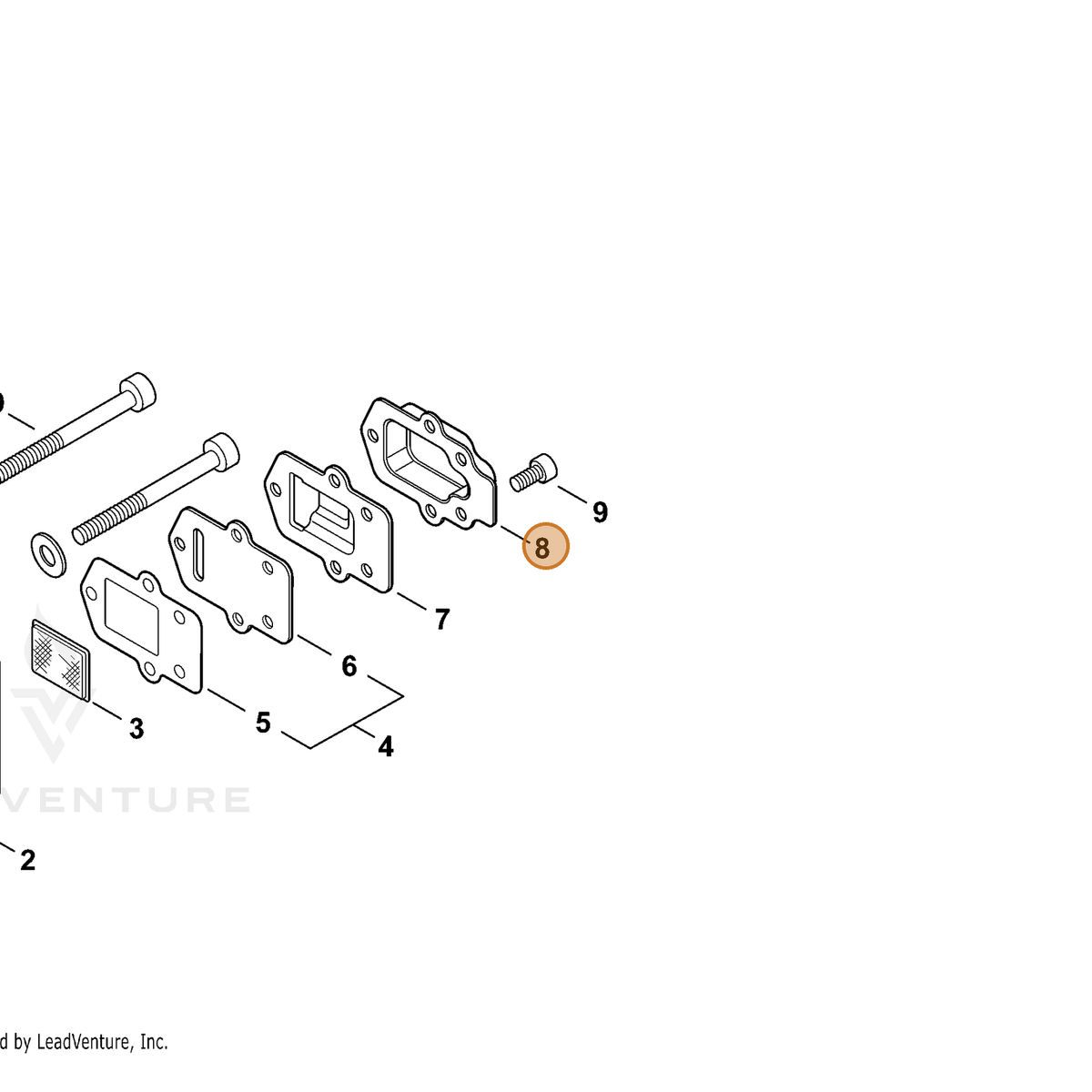 ECHO part A313001091 — IPL diagram snippet (6x zoom, amber highlight)