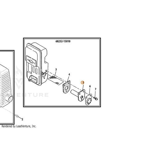 Echo part A313001160 — IPL diagram snippet (6x zoom, amber highlight)