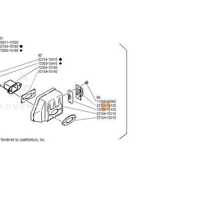 Echo part A313001400 — IPL diagram snippet (6x zoom, amber highlight)