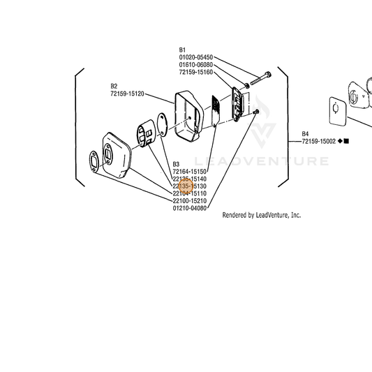 Echo part A313001510 — IPL diagram snippet (6x zoom, amber highlight)