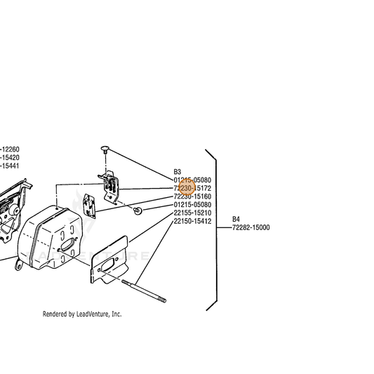 Echo part A313001580 — IPL diagram snippet (6x zoom, amber highlight)