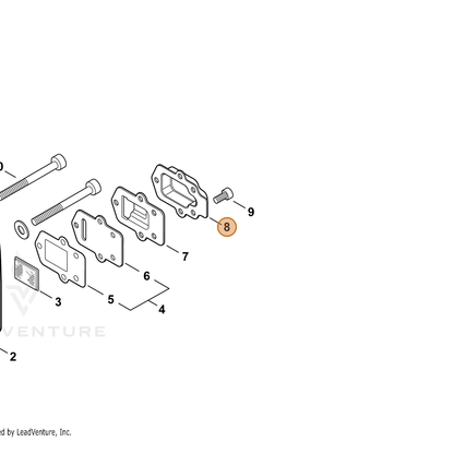 ECHO part A313001790 — IPL diagram snippet (6x zoom, amber highlight)