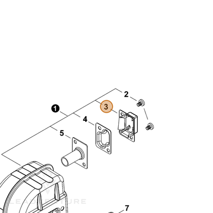 ECHO part A313002020 — IPL diagram snippet (6x zoom, amber highlight)