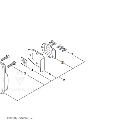 ECHO part A313002060 — IPL diagram snippet (6x zoom, amber highlight)