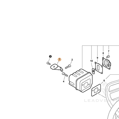 ECHO part A319000080 — IPL diagram snippet (6x zoom, amber highlight)