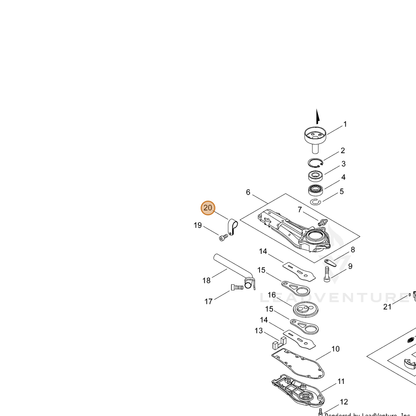 ECHO part A319000510 — IPL diagram snippet (6x zoom, amber highlight)