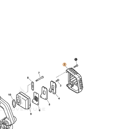 ECHO part A320000033 — IPL diagram snippet (6x zoom, amber highlight)