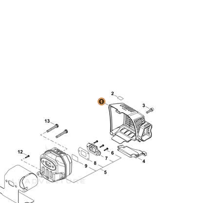 ECHO part A320001000 — IPL diagram snippet (6x zoom, amber highlight)